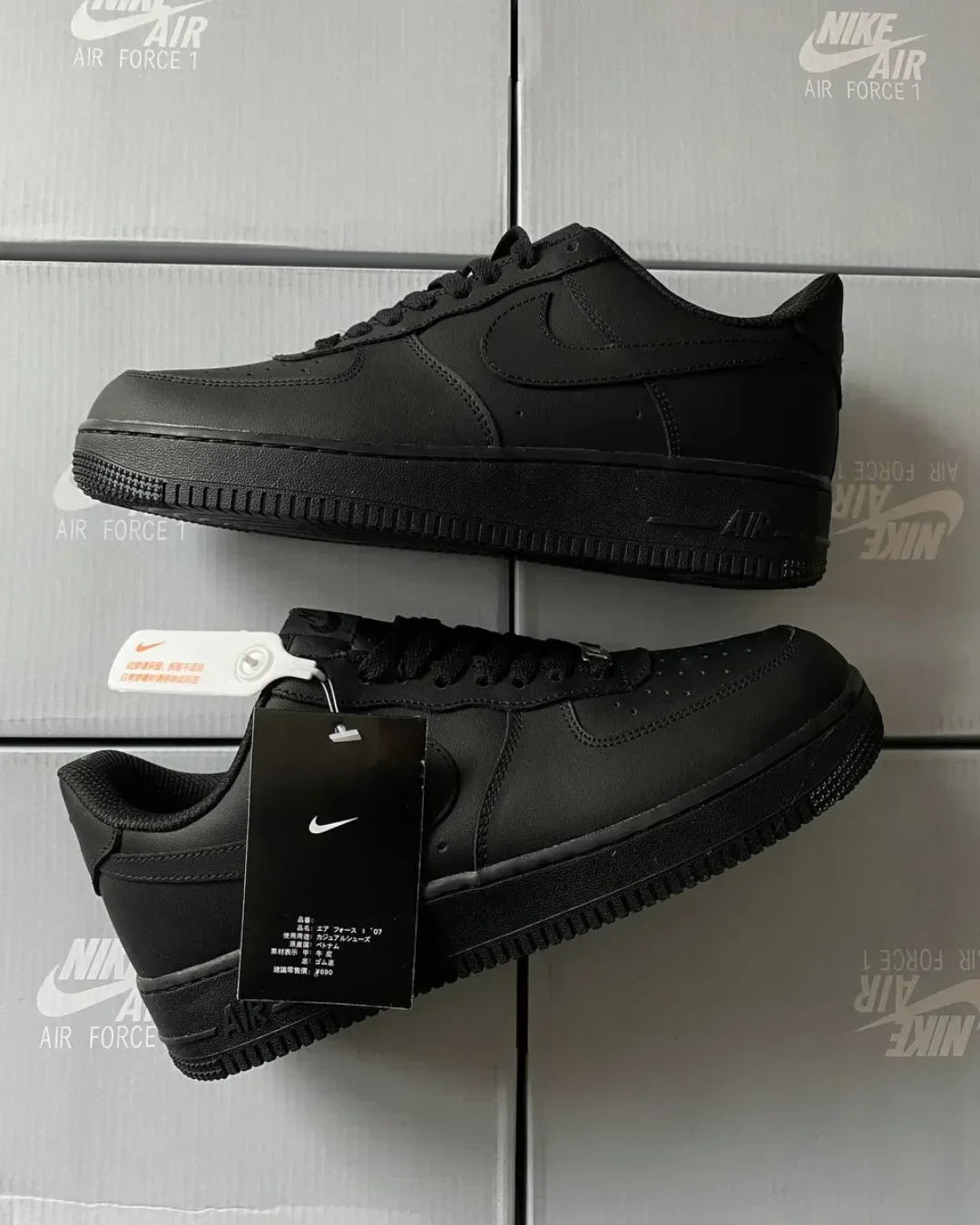 Men’s Black Air-Style Casual Sneakers